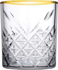 Pasabahce Tumbler Met Gouden Rand Timeless 35.5 Cl - Transparant Goud 4 Stuk(s) -Huishoudelijk Serviesgoed 1006x1200 3