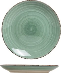 Ontbijtbord (6 Stuks) - Groene Tinten - 19cm - Aardewerk -Huishoudelijk Serviesgoed 1007x1200 8