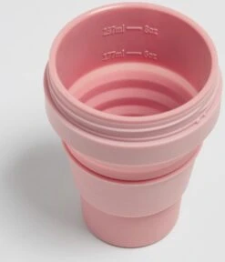 STOJO - Opvouwbare Beker - To Go - Roze - 237ml (8oz) - Herbruikbaar -Huishoudelijk Serviesgoed 1028x1200 3
