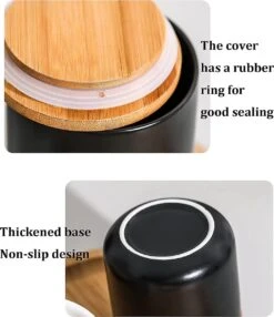 Voorraadpotten Keramiek - Suikerpot 3 Stuks - Deksel Bamboe - Luchtdict Voorraadbussen Potten - Wit 11 Voorraadpotten Keramiek - Suikerpot 3 Stuks - Deksel Bamboe - Luchtdict Voorraadbussen Potten - Wit -Huishoudelijk Serviesgoed 1037x1200 5