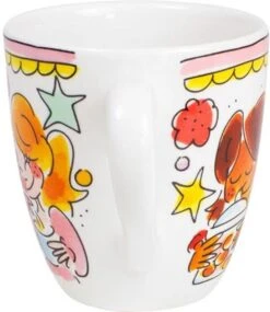 Blond Amsterdam Even Bijkletsen Mini Mok - Roze Rand -Huishoudelijk Serviesgoed 1040x1200