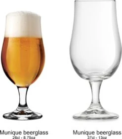 Libbey Munique Bierglas - 260 Ml / 26 Cl - Set Van 6 - Op Voet - Functioneel Design - Hoge Kwaliteit -Huishoudelijk Serviesgoed 1054x1200 1