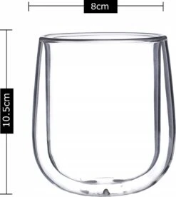 Luxe Dubbelwandige Koffieglazen - Cappuccino Glazen - Dubbelwandige Theeglazen - 350 ML - 4 Stuks -Huishoudelijk Serviesgoed 1073x1200