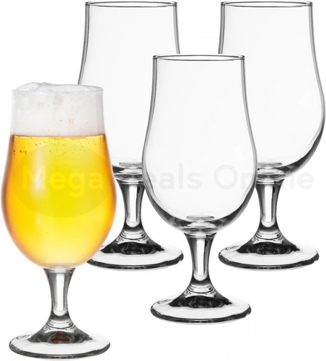 Merkloos Bierglas - 37cl - Set 4 Stuks 3 Merkloos Bierglas - 37cl - Set 4 Stuks - Afbeelding 3