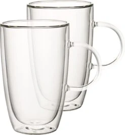 Villeroy & Boch Dubbelwandige Glazen Met Oor Artesano Hot & Cold Beverages 450 Ml - 2 Stuks