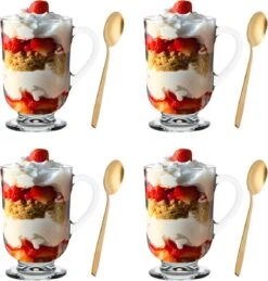 Latte Macchiato Glazen - Koffieglazen - Cappuccino Kop -310ML - + Gratis Lepels - 4x -Huishoudelijk Serviesgoed 1146x1200 1