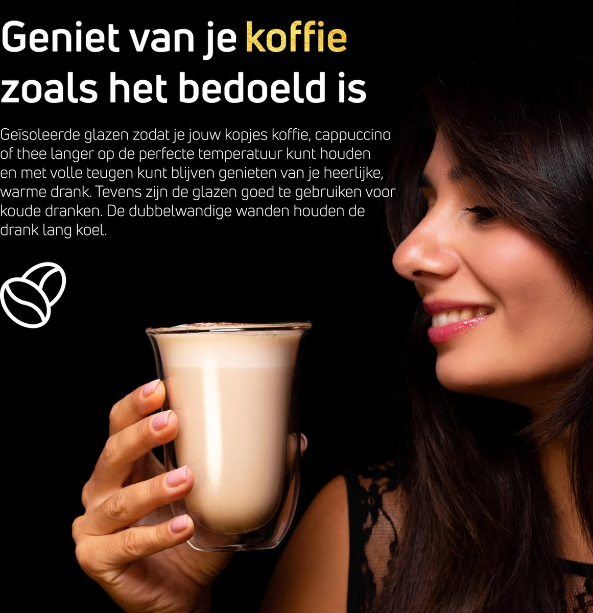 VDN Dubbelwandige Koffieglazen Theeglazen - 300 ML Mokken - Set Van 4 Handgeblazen Cappuccino Latte Macchiato Glazen Dubbelwandig 2 VDN Dubbelwandige Koffieglazen Theeglazen - 300 ML Mokken - Set Van 4 Handgeblazen Cappuccino Latte Macchiato Glazen Dubbelwandig - Afbeelding 2