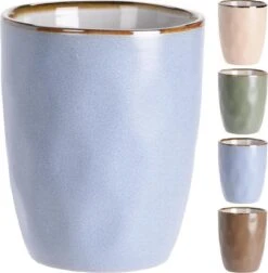 Excellent Houseware Set Van 4x Stuks Luxe Gekleurde Stoneware Bekers/koffiekopjes 280 Ml - Kopjes/koffiebekers 7 Excellent Houseware Set Van 4x Stuks Luxe Gekleurde Stoneware Bekers/koffiekopjes 280 Ml - Kopjes/koffiebekers -Huishoudelijk Serviesgoed 1177x1200 7