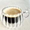 6 Dubbelwandige Koffieglazen - Koken & Tafelen - Koffieglas - Espresso Glazen - Dubbelwandig - 120 Ml - Ribbel Design - Eetsmaakvol.nl