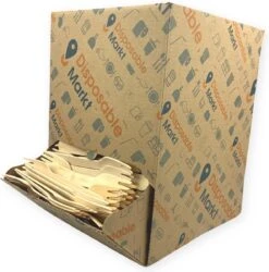 750 Stuks Houten Vork In Dispenser Box - Houten Bestek - Vorken - Bio Vorken - Hout In Dispenserdoos - Dispenser Doos Bestek - Karton Dispenser - Papier Dispenser Box Met Bestek - Cutlery - Biologisch Afbreekbaar - Milieuvriendelijk - FSC - Wegwerp -Huishoudelijk Serviesgoed 1185x1200 3