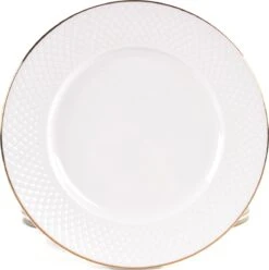 LeRijn® Serviesset Deventer 12 Persoons - 36 Delig - Licht Crème Wit Met Gouden Rand En Motief - Dinerborden - Soepborden - Dessertborden - Borden Servies - Bordenset -Huishoudelijk Serviesgoed 1195x1200 18