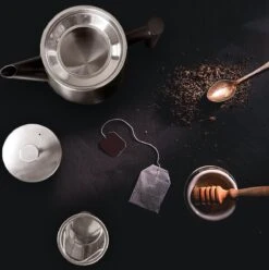 Vaja® Camille Theepot Zwart Met Filter - 1 Liter - RVS - Dubbelwanding -Huishoudelijk Serviesgoed 1196x1200 14