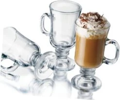 Irish Coffee – Koffieglazen – Luxe Latte Macchiato Glazen Op Voet Met Handvat - Set Van 4 - 240 Ml 5 Irish Coffee – Koffieglazen – Luxe Latte Macchiato Glazen Op Voet Met Handvat - Set Van 4 - 240 Ml -Huishoudelijk Serviesgoed 1200x1001 3