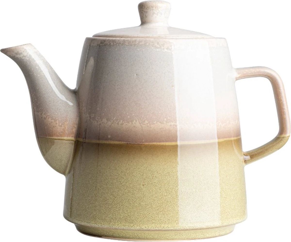Gusta - Theepot - Retro - Groen/Bruin - 1L 1 Gusta - Theepot - Retro - Groen/Bruin - 1L