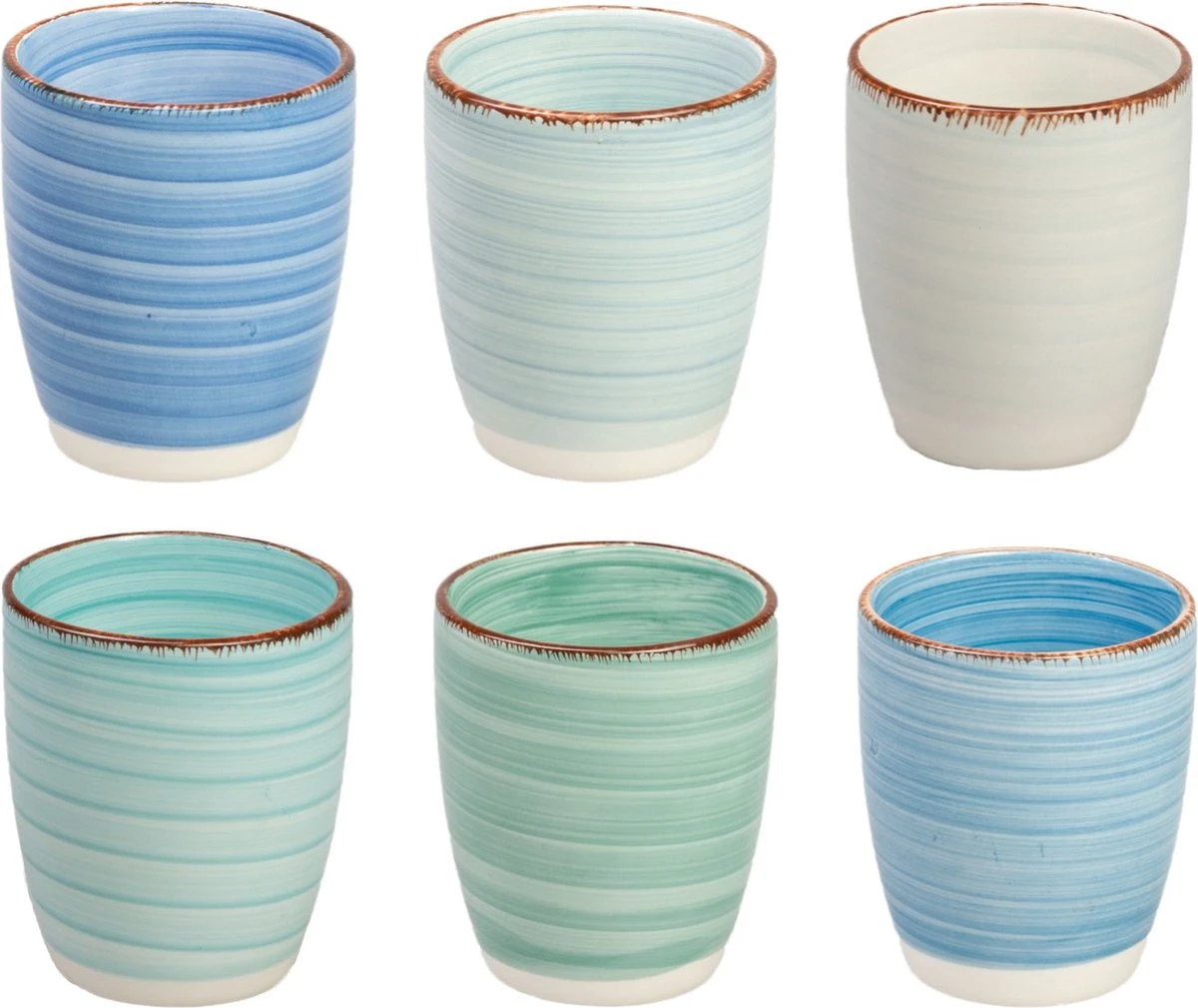 Studio Tavola Bekers Ocean Blue 160 Ml - 6 Stuks 1 Studio Tavola Bekers Ocean Blue 160 Ml - 6 Stuks