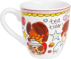 Blond Amsterdam Even Bijkletsen Mini Mok - Roze Rand -Huishoudelijk Serviesgoed 1200x1011