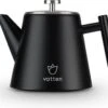 Vatten® - Premium RVS Theepot - Incl. RVS Theefilter - 1L - Zwart - Dubbelwandig