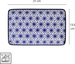 Tokyo Design Studio Nippon Blue Sushiserviesset - Porselein - 6 Delig - 2 Persoons -Huishoudelijk Serviesgoed 1200x1030 9