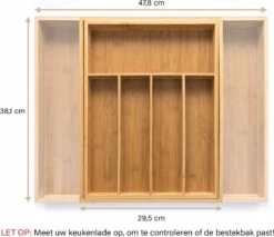 Budu Uitschuifbare Bamboe Bestekbak #38 (38 Cm Diep) - Bestekcassette Hout - Besteklade - 38 X 29,5 - 47,8 Cm - 5/7 Vakken 13 Budu Uitschuifbare Bamboe Bestekbak #38 (38 Cm Diep) - Bestekcassette Hout - Besteklade - 38 X 29,5 - 47,8 Cm - 5/7 Vakken -Huishoudelijk Serviesgoed 1200x1033 1