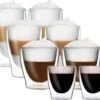 DUOS Gläser 2x (80, 200, 310, 400ml) - Feelino Dubbelwandige Glazen/thermoglazen/theeglazen/koffieglazen Met Zweefeffect Houden Dranken Langer Warm En Langer Koud