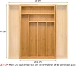 Budu Uitschuifbare Bamboe Bestekbak #45 (45 Cm Diep) - Bestekcassette Hout - Besteklade - 45 X 30,6 - 50 Cm - 6/8 Vakken 13 Budu Uitschuifbare Bamboe Bestekbak #45 (45 Cm Diep) - Bestekcassette Hout - Besteklade - 45 X 30,6 - 50 Cm - 6/8 Vakken -Huishoudelijk Serviesgoed 1200x1041 1