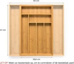 Budu Uitschuifbare Bamboe Bestekbak #47 (47 Cm Diep) - Bestekcassette Hout - Besteklade - 47 X 30,6 - 50 Cm - 6/8 Vakken 14 Budu Uitschuifbare Bamboe Bestekbak #47 (47 Cm Diep) - Bestekcassette Hout - Besteklade - 47 X 30,6 - 50 Cm - 6/8 Vakken -Huishoudelijk Serviesgoed 1200x1041