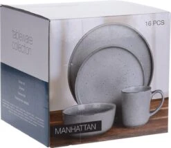 Excellent Serviesset - Servies - 16 Stuks - Aardewerk - Grijs 18 Excellent Serviesset - Servies - 16 Stuks - Aardewerk - Grijs -Huishoudelijk Serviesgoed 1200x1044 2
