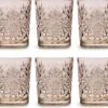 Libbey Drinkglas Hobstar Tender Taupe – 355 Ml/ 35,5 Cl - 6 Stuks - Vintage Design - Vaatwasserbestendig - Hoge Kwaliteit