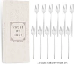 House Of Husk® Zilveren Gebaksvorkjes - Dessertvorken - Taartvorkjes - Cocktailvorken - Klein Vorkjes - 12 Stuks - RVS - 14cm -Huishoudelijk Serviesgoed 1200x1048 3