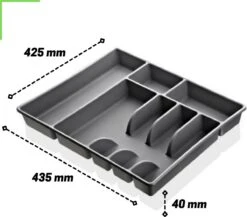 Emhouse XL Bestekcassette Bestekbak Kunststof Besteklade Bestekbak 43,5x42,5x4 Cm Wit 6 Emhouse XL Bestekcassette Bestekbak Kunststof Besteklade Bestekbak 43,5x42,5x4 Cm Wit -Huishoudelijk Serviesgoed 1200x1055