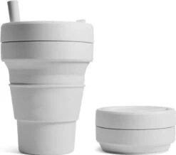 Koffiebeker - Reisbeker - Siliconen Beker - Opvouwbaar - Zwart - Drinkbeker - To Go -Huishoudelijk Serviesgoed 1200x1059