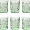 Libbey Drinkglas Hobstar Ebony Green – 355 Ml/ 35,5 Cl - 6 Stuks - Vintage Design - Vaatwasserbestendig - Hoge Kwaliteit
