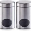 2x Zoetjes Dispensers 8,5 Cm RVS - Zeller - Keukenbenodigdheden - Koffie/thee Drinken - Zoetstof Tabletten Dispensers - Zoetjes Dispensers