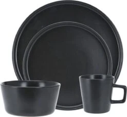 Homecookingchef Serviesset - Mat Zwart - 16-delig - Sterk Aardewerk -Huishoudelijk Serviesgoed 1200x1111 15