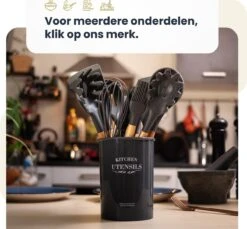 Hescom Siliconen Gesloten Opscheplepel Met Anti-aanbaklaag - Keukengerei Met Ergonomisch Design - Hittebestendige Serveerlepel - Vaatwasservriendelijk -Huishoudelijk Serviesgoed 1200x1111