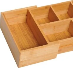 Verstelbare Lade Organizer - Voor Bestek/Keuken/Bureau/Make-Up/Accessoires – Uitschuifbare Lade Inzet Verdeler - Opbergbak Doos - Verstelbaar In 5 Of 7 Compartimenten - Duurzaam Bamboe Hout -Huishoudelijk Serviesgoed 1200x1121 2