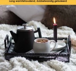 Silberthal - Theepot Met Filter - 1 L - RVS Dubbelwandig - Zwart - Cadeau -Huishoudelijk Serviesgoed 1200x1123 6