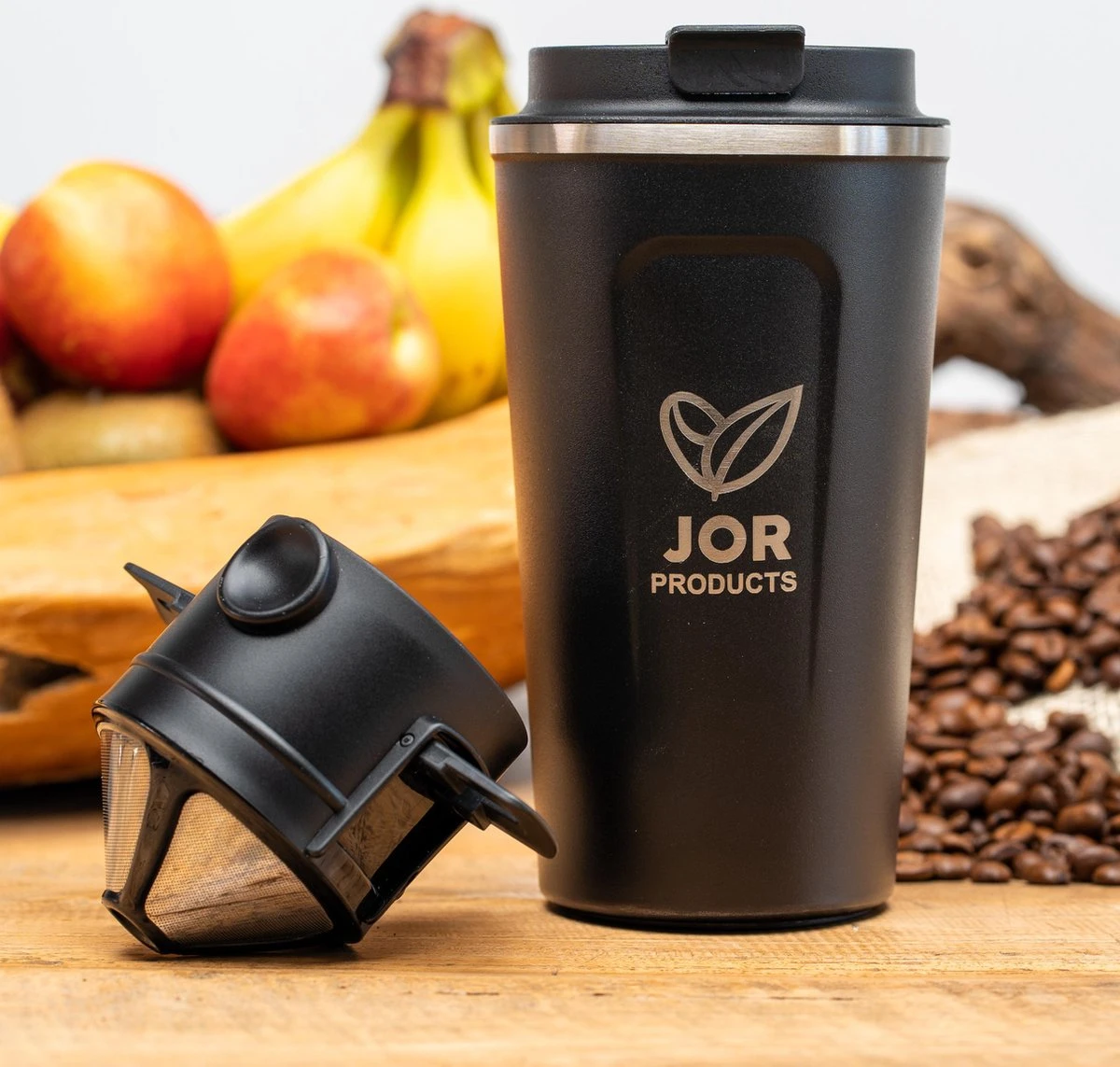 JOR Products® Thermobeker - Koffiezetapparaat - Koffiebonen - Thee - Koffiemachine - Thermoskan - Espressomachine - Reizen - Camping - Koffiefilterhouder 2 JOR Products® Thermobeker - Koffiezetapparaat - Koffiebonen - Thee - Koffiemachine - Thermoskan - Espressomachine - Reizen - Camping - Koffiefilterhouder - Afbeelding 2