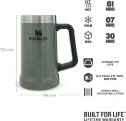 Stanley The Big Grip Beer Stein 0,7L - Beker - Hammertone Green -Huishoudelijk Serviesgoed 1200x1154 2