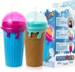 Frozen Magic Slushy Maker - Slush Puppy Maker - IJscrusher - Slush Puppy Beker - Slushy Puppy Maker - Slush Puppy Machine - Slush Maker - Slushy Cup - Tiktok - Bruin -Huishoudelijk Serviesgoed 1200x1161 2