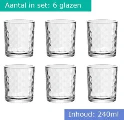 Altom Design - Drinkglazen - Waterglazen - Limonadeglazen - Sapglazen - Hoge Kwaliteit - Vaatwasserbestendig - Stapelbaar - 240ml -Set Van 6 -Huishoudelijk Serviesgoed 1200x1164 3