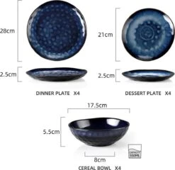 Serviesset 8 Personen - 24 Delig - Handgemaakt - Blauw 7 Serviesset 8 Personen - 24 Delig - Handgemaakt - Blauw -Huishoudelijk Serviesgoed 1200x1165 10