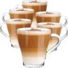 Koffieglas - Theeglazen – Cappuccino Glazen - Latte Macchiato Glazen - 270ML - Set Van 6