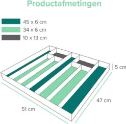 Grote Bestekbak Bamboe 51x47cm | Besteklade Van Coninx | Bestekhouder | Opbergbak | Duurzaam | Voor Laden Van 47cm Diep -Huishoudelijk Serviesgoed 1200x1175