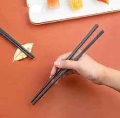 4 Setjes Luxe Zwarte Sushi Eetstokjes -Huishoudelijk Serviesgoed 1200x1180 3