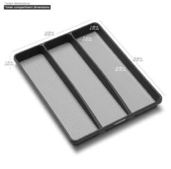 Madesmart Bestekbak - Besteklade 3 Vakken - Antraciet -Huishoudelijk Serviesgoed 1200x1181 1