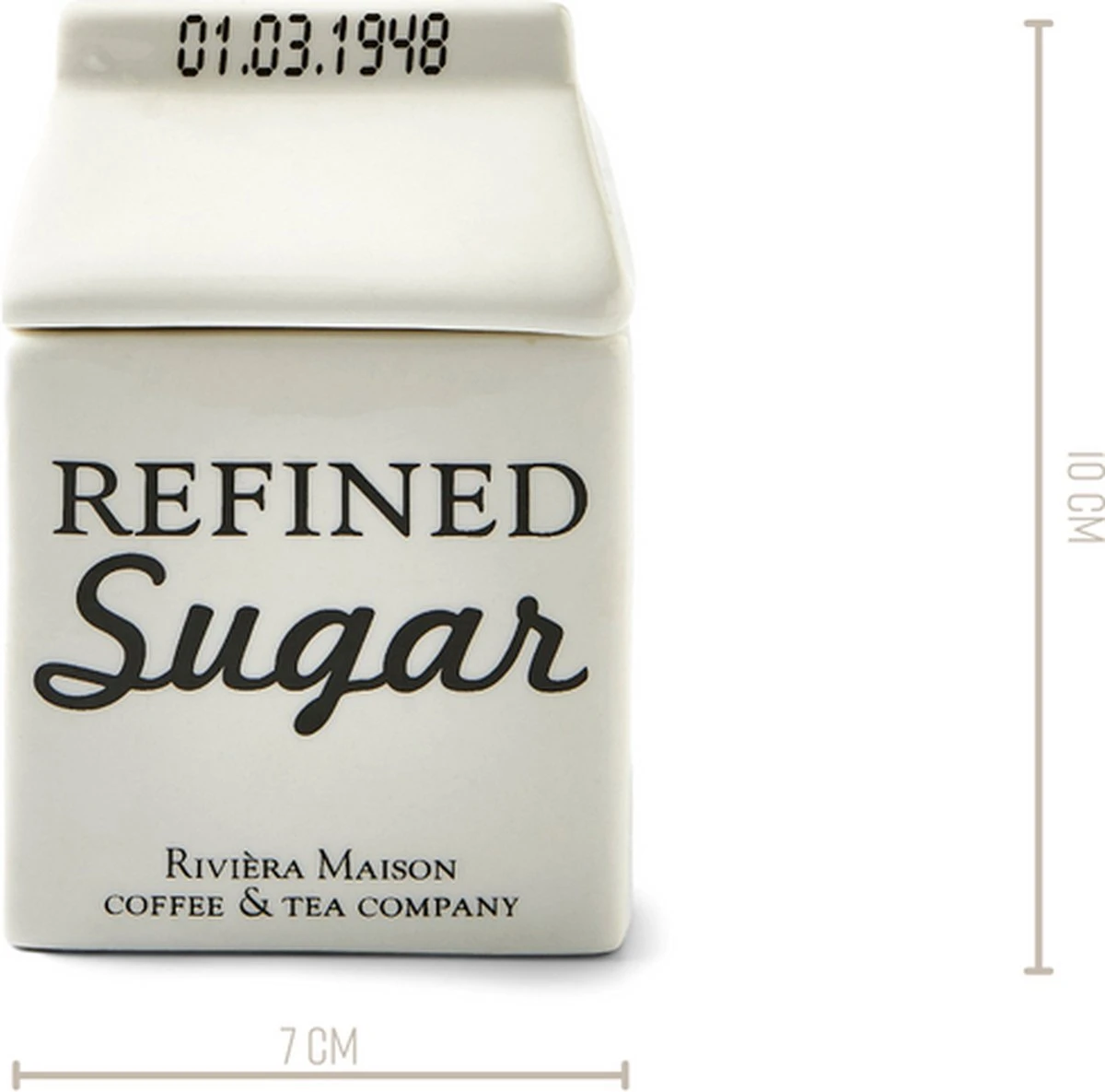 Riviera Maison Suikerpot, Voorraadpot - Carton Jar Sugar – Wit - (LxBxH) 7.6x7.6x10 Cm 5 Riviera Maison Suikerpot, Voorraadpot - Carton Jar Sugar – Wit - (LxBxH) 7.6x7.6x10 Cm - Afbeelding 5