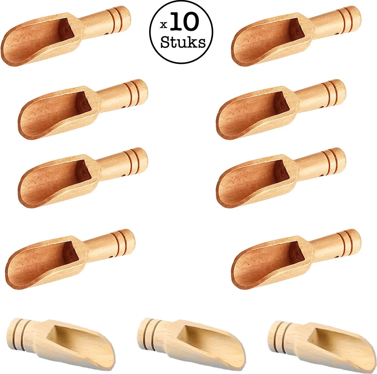 10 Stuks Mini Houten Lepels - Kleine Theelepeltjes - Houten Schepjes - Doseerschep Maatlepel - Lepels Voor Keuken, Koken, Kruiden, Koffie, Thee, Suiker En Zout - Spatel 1 10 Stuks Mini Houten Lepels - Kleine Theelepeltjes - Houten Schepjes - Doseerschep Maatlepel - Lepels Voor Keuken, Koken, Kruiden, Koffie, Thee, Suiker En Zout - Spatel