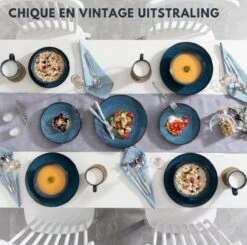 Serviesset – 16 Delig – 4 Persoons – Porselein - Luxe - Blauw -Huishoudelijk Serviesgoed 1200x1189 9