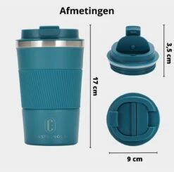 Castagnola Design RVS Koffiebeker To Go - Blauw - 380ml - Thermosbeker - Theebeker -Huishoudelijk Serviesgoed 1200x1191 12